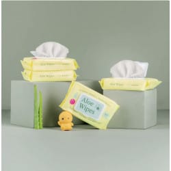 Aloe Wipes With Vitamin E (60 Wipes)